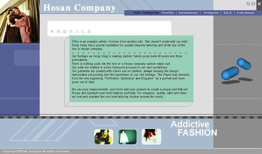 Hosan Apparel Promotion Sub-page Design_1