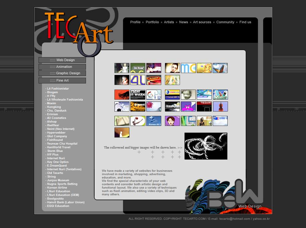 The First Tecarto Website Page_2